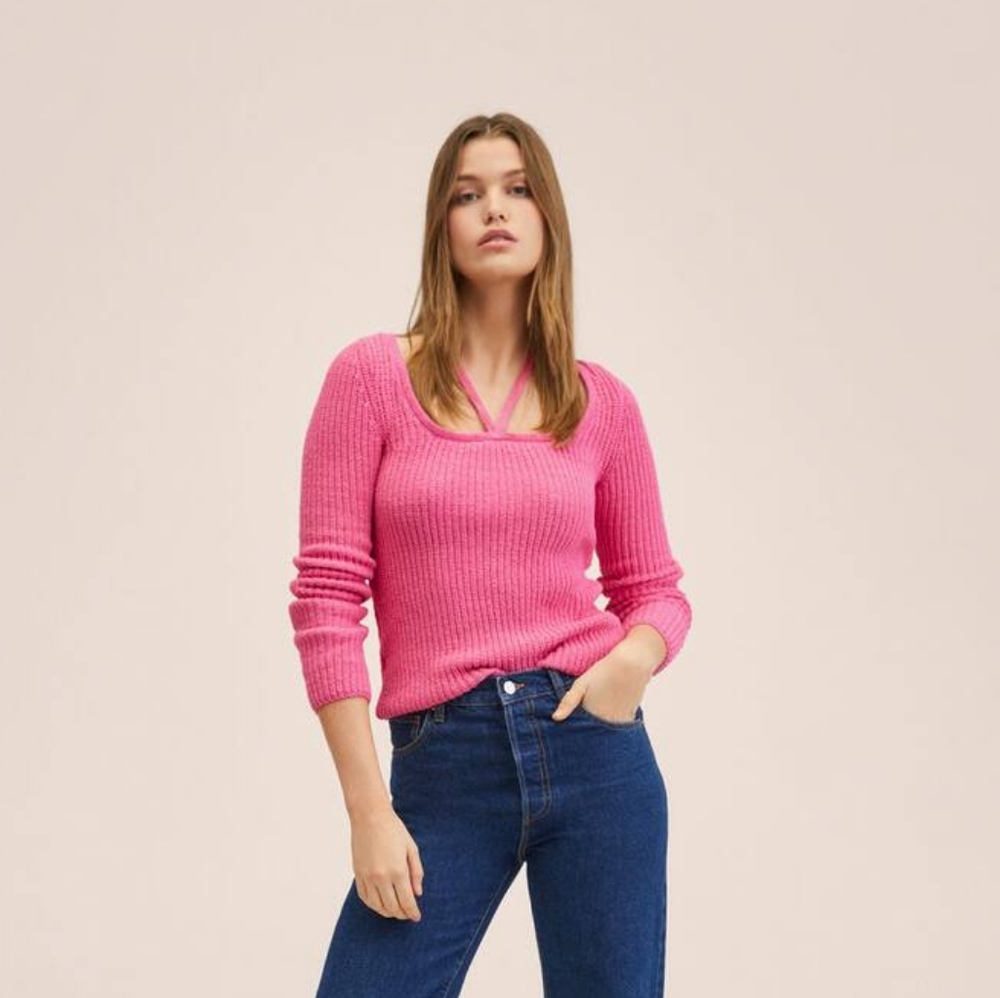 MANGO bow collar sweater - Picture 2 of 5